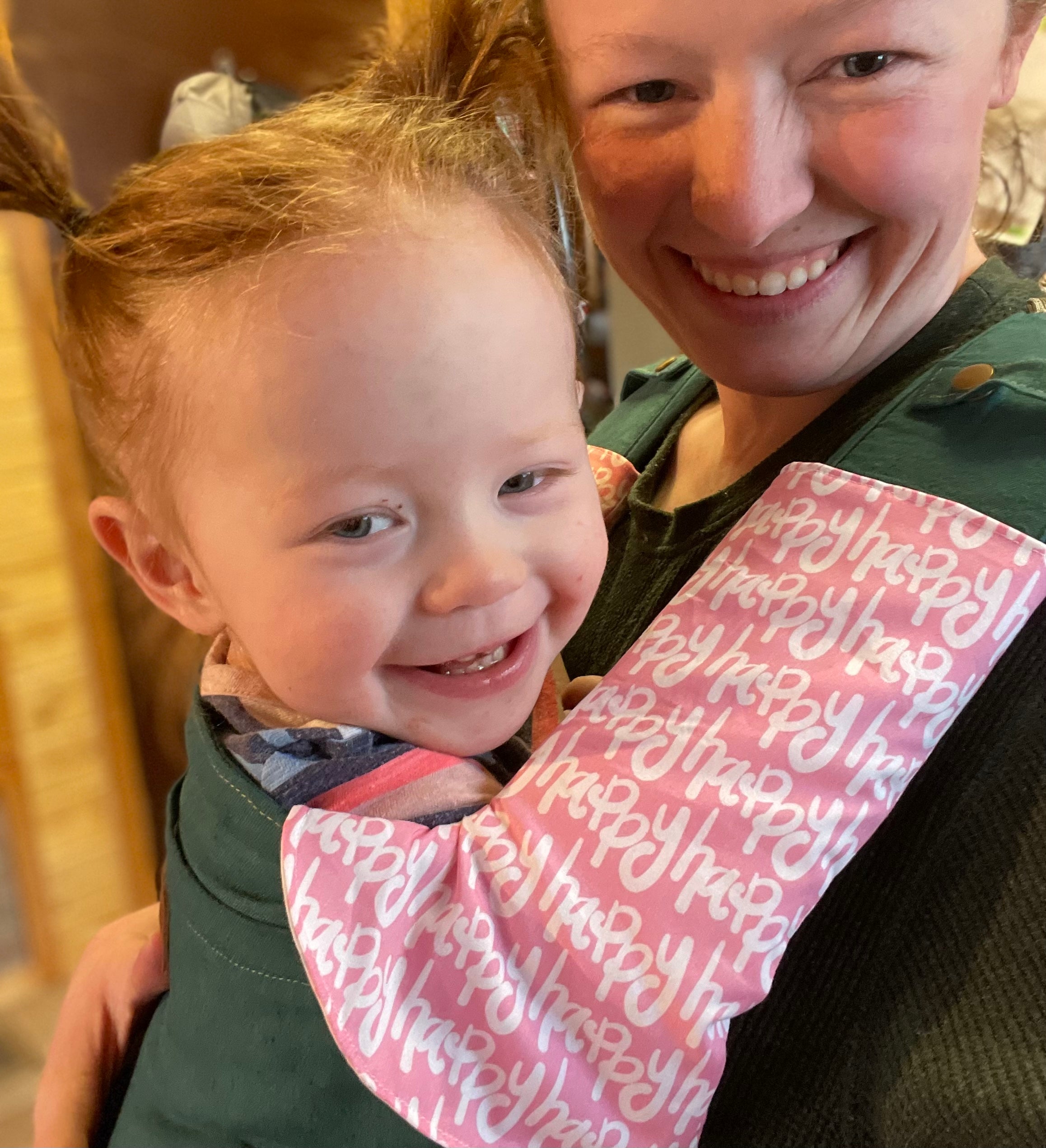 Suck pads on happy baby carrier