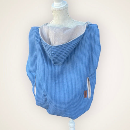 Blue Waffle - Sweater Knit Carrier Cover - Timber Stitches