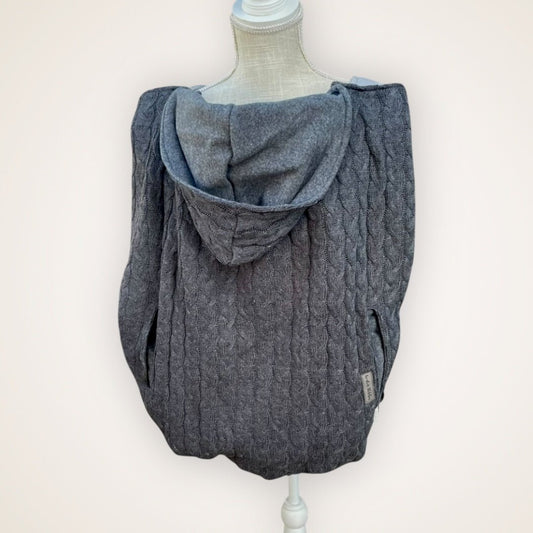 Charcoal Cable Knitted - Sweater Knit Carrier Cover - Timber Stitches
