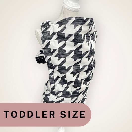 Cotton Artipoppe Toddler Zeitgeist in Black and White Tweed - Toddler Carrier for Rent - Timber Stitches