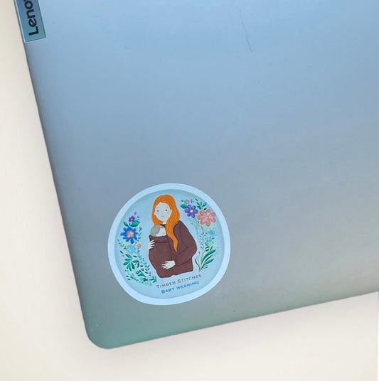 Front Carry - Babywearing Sticker - Timber Stitches