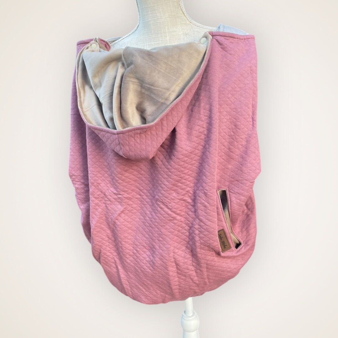 Mixed Berry Quilted Sweater Knit - Luxe Carrier Cover - Timber Stitches