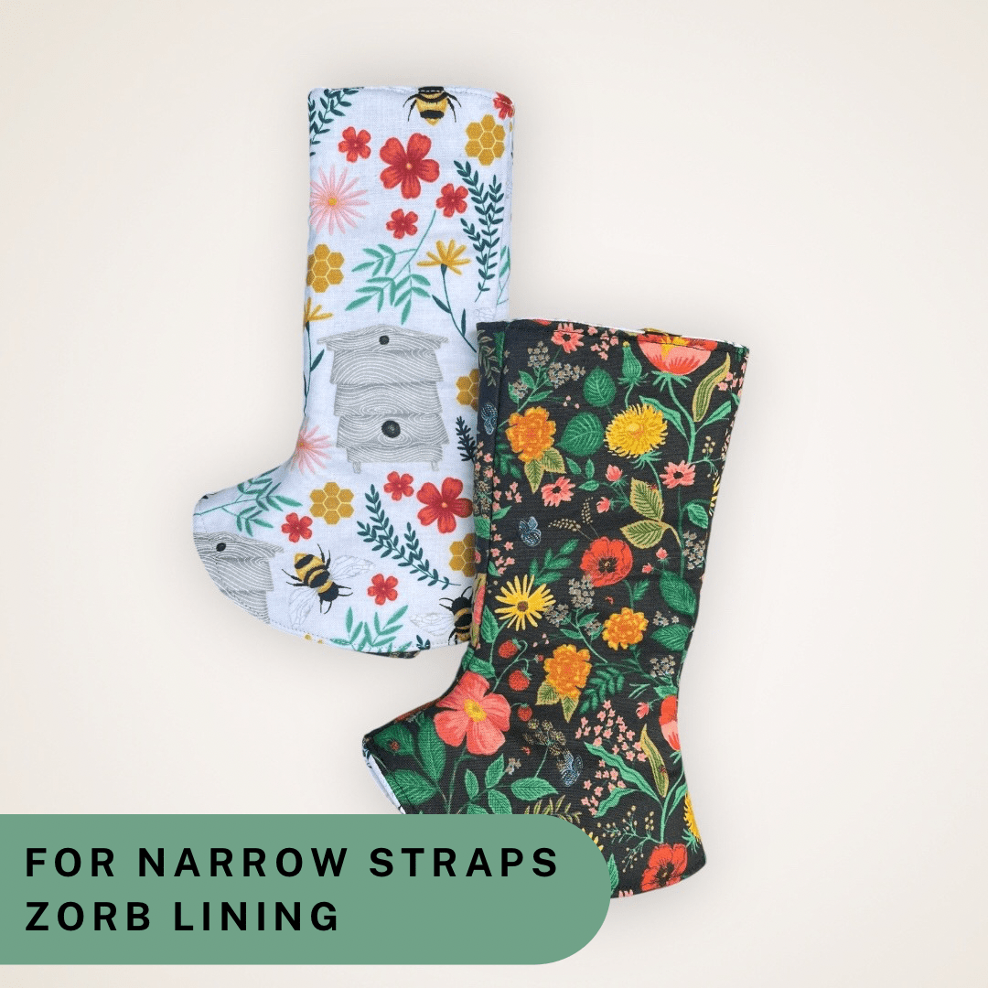 Poppy Fields and Bee Boxes - Narrow Strap Suck Pads with Zorb Lining RTS - Timber Stitches