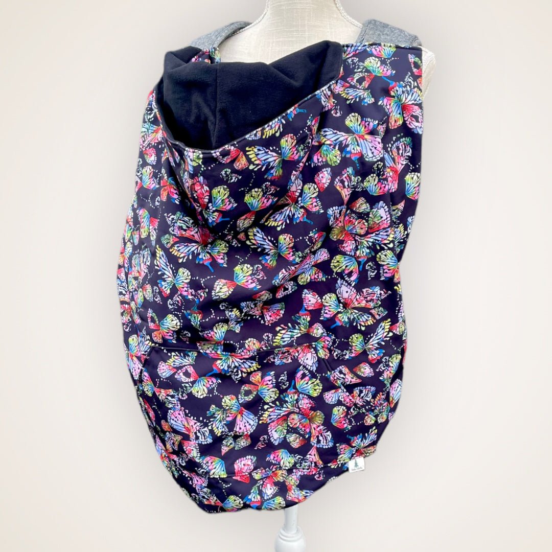 Rainbow Butterfly - Insulated Wind&Rain Carrier Cover - Timber Stitches