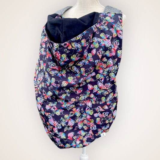 Rainbow Butterfly - Insulated Wind&Rain Carrier Cover - Timber Stitches