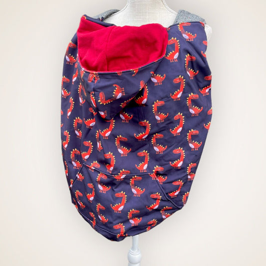 Red Dinos - Insulated Wind&Rain Carrier Cover - Timber Stitches