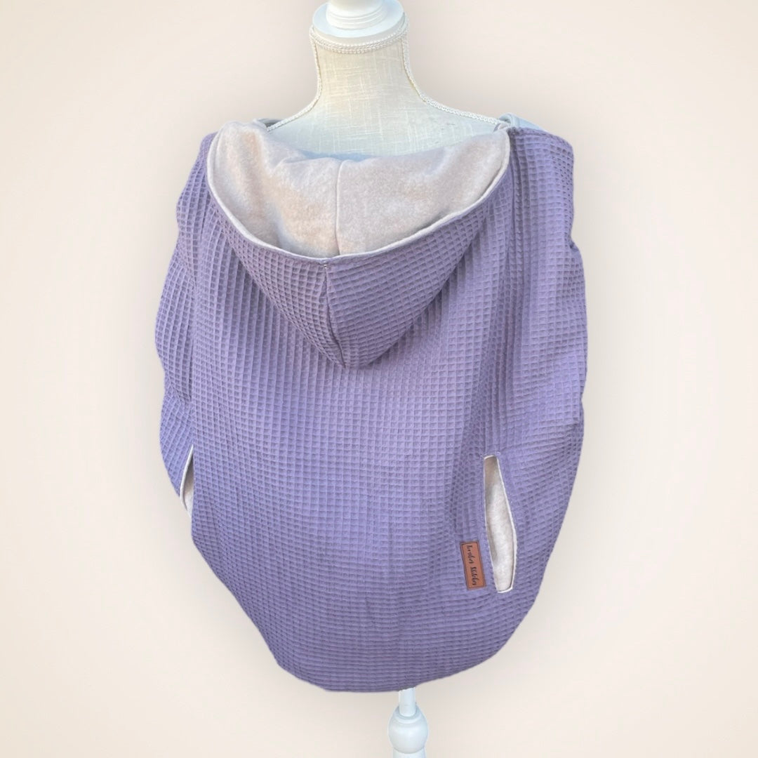 Purple Waffle- Sweater Knit Carrier Cover