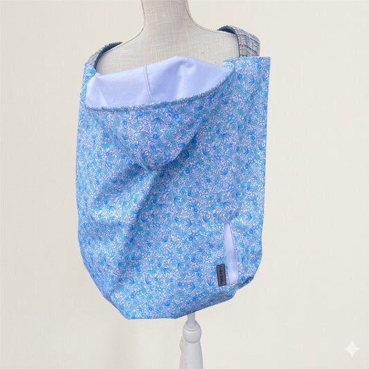 Blue Floral - Insulated Wind&Rain Carrier Cover - Timber Stitches