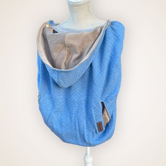 Blue Jeans Quilted Sweater Knit - Luxe Carrier Cover - Timber Stitches