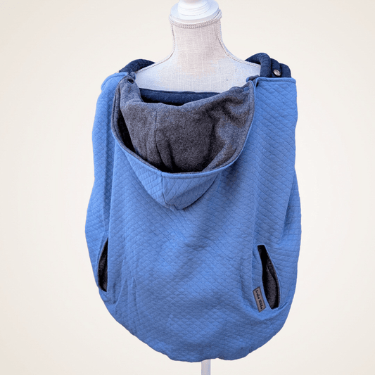 Blue Quilted - Sweater Knit Carrier Cover - Timber Stitches