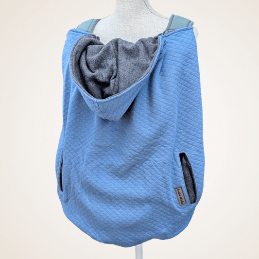 Blue Quilted - Sweater Knit Carrier Cover - Timber Stitches