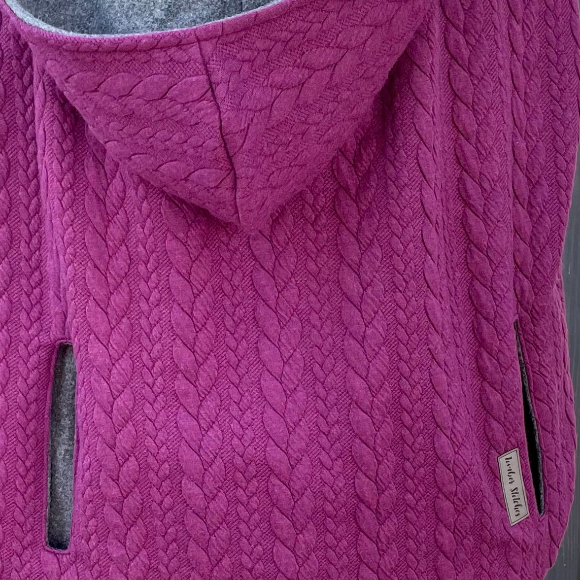 Bordeaux Cable Knit - Sweater Knit Carrier Cover - Timber Stitches