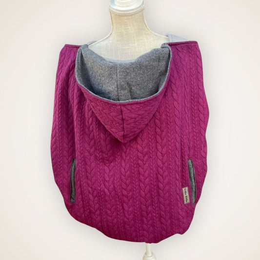 Bordeaux Cable Knit - Sweater Knit Carrier Cover - Timber Stitches