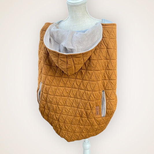 Burnt Orange Quilted Triangles - Sweater Knit Carrier Cover - Timber Stitches
