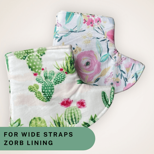 Cactus and Floral - Wide Strap Corner Covers with Zorb Lining RTS - Timber Stitches
