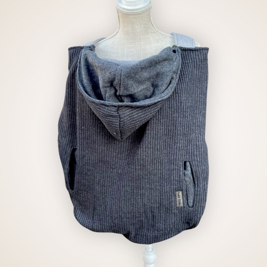 Charcoal Chunky Knitted - Sweater Knit Carrier Cover - Timber Stitches