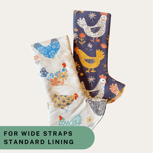 Chickens - Wide Strap Suck Pads with Standard Lining RTS - Timber Stitches