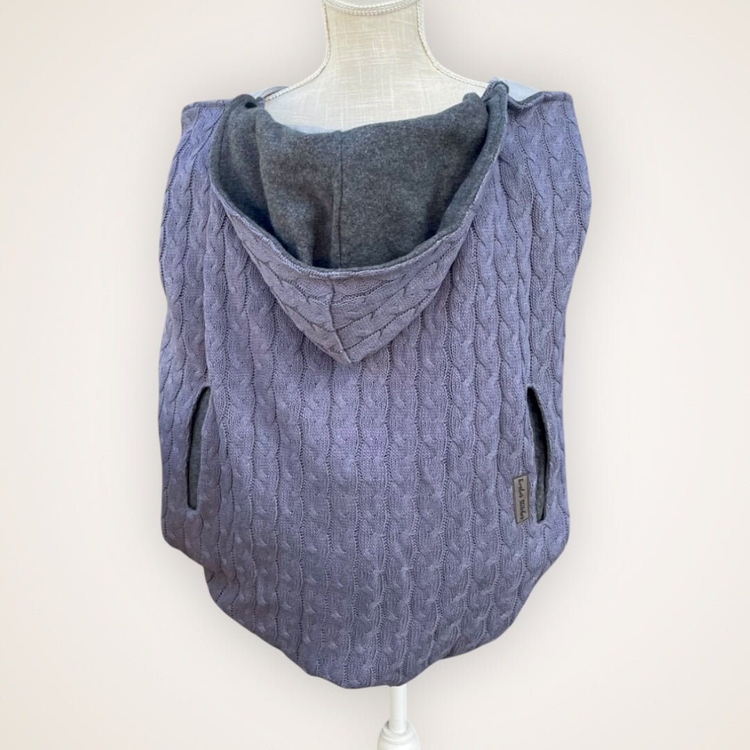 Denim Cable Knitted - Sweater Knit Carrier Cover - Timber Stitches