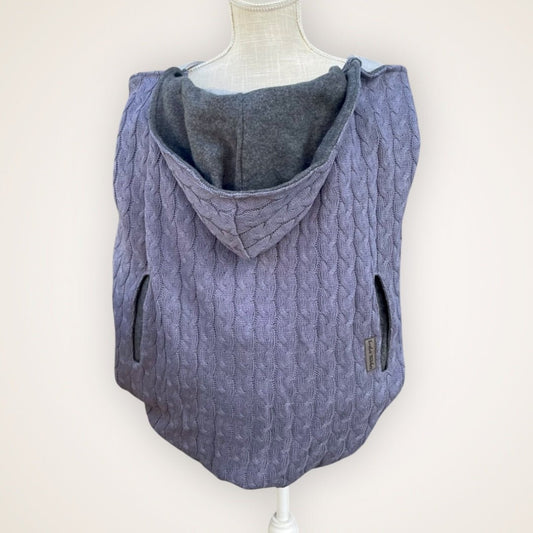Denim Cable Knitted - Sweater Knit Carrier Cover - Timber Stitches