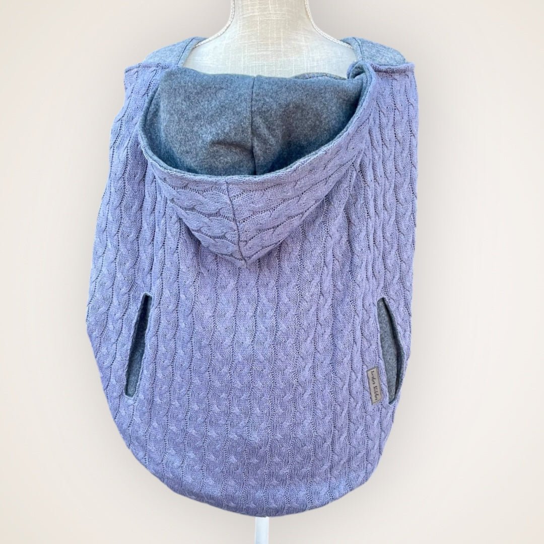 Denim Cable Knitted - Sweater Knit Carrier Cover - Timber Stitches