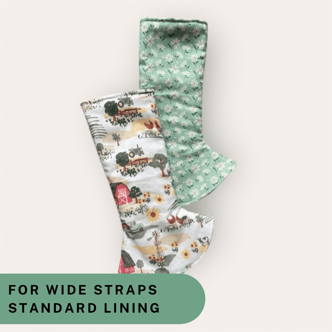 Farmyard and Daisies - Wide Strap Suck Pads with Standard Lining RTS - Timber Stitches