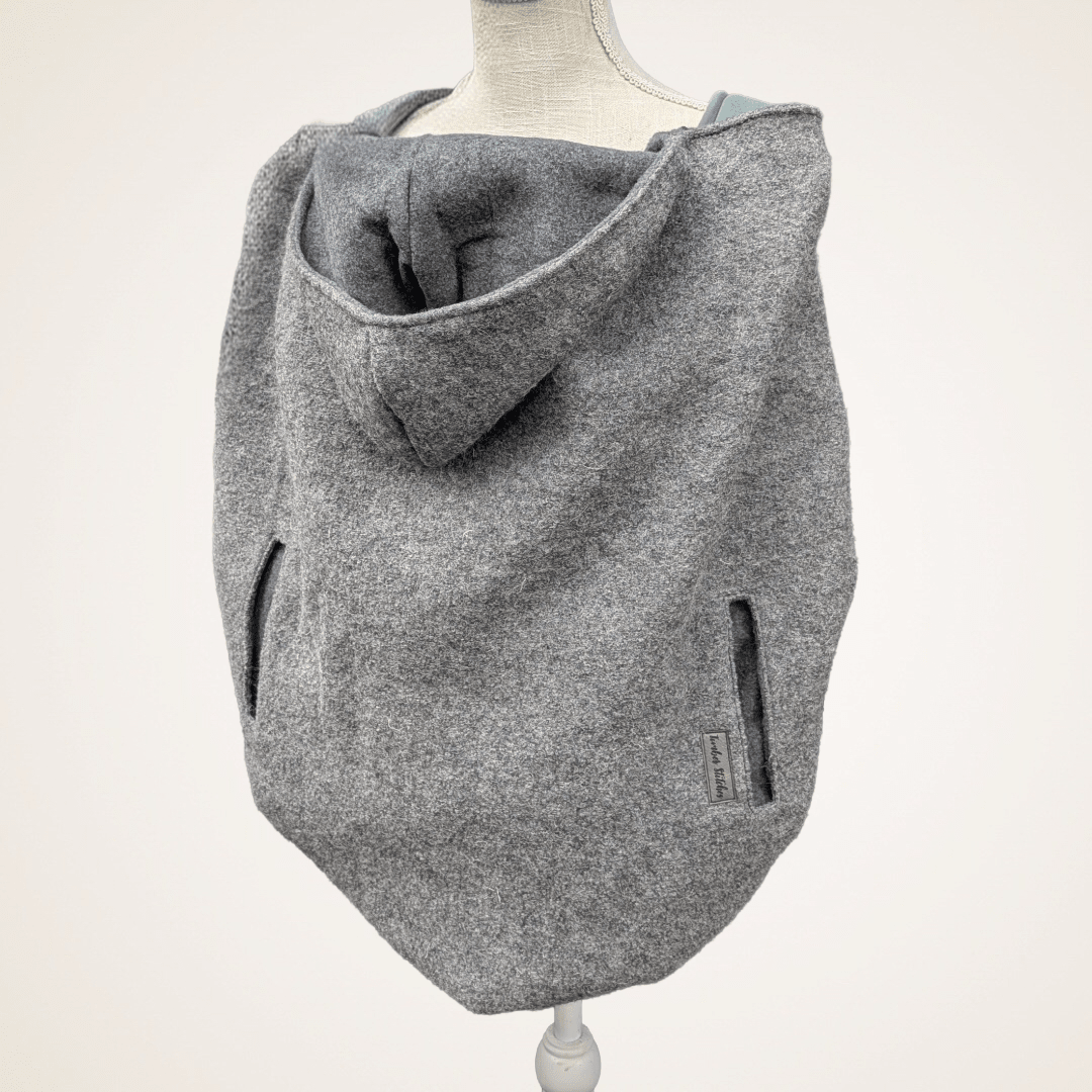 Gray - Boiled Wool Carrier Cover - Timber Stitches