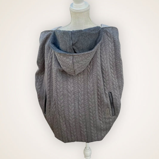 Gray Cable Knit - Sweater Knit Carrier Cover - Timber Stitches