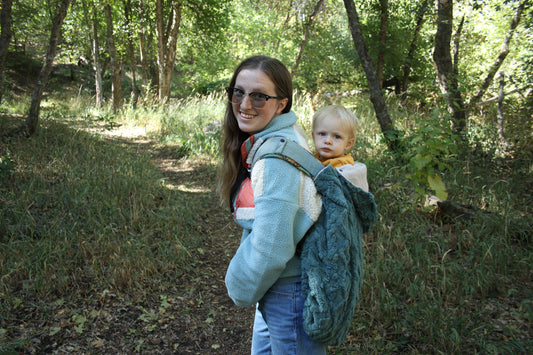 Gray Cable Knit - Sweater Knit Carrier Cover - Timber Stitches