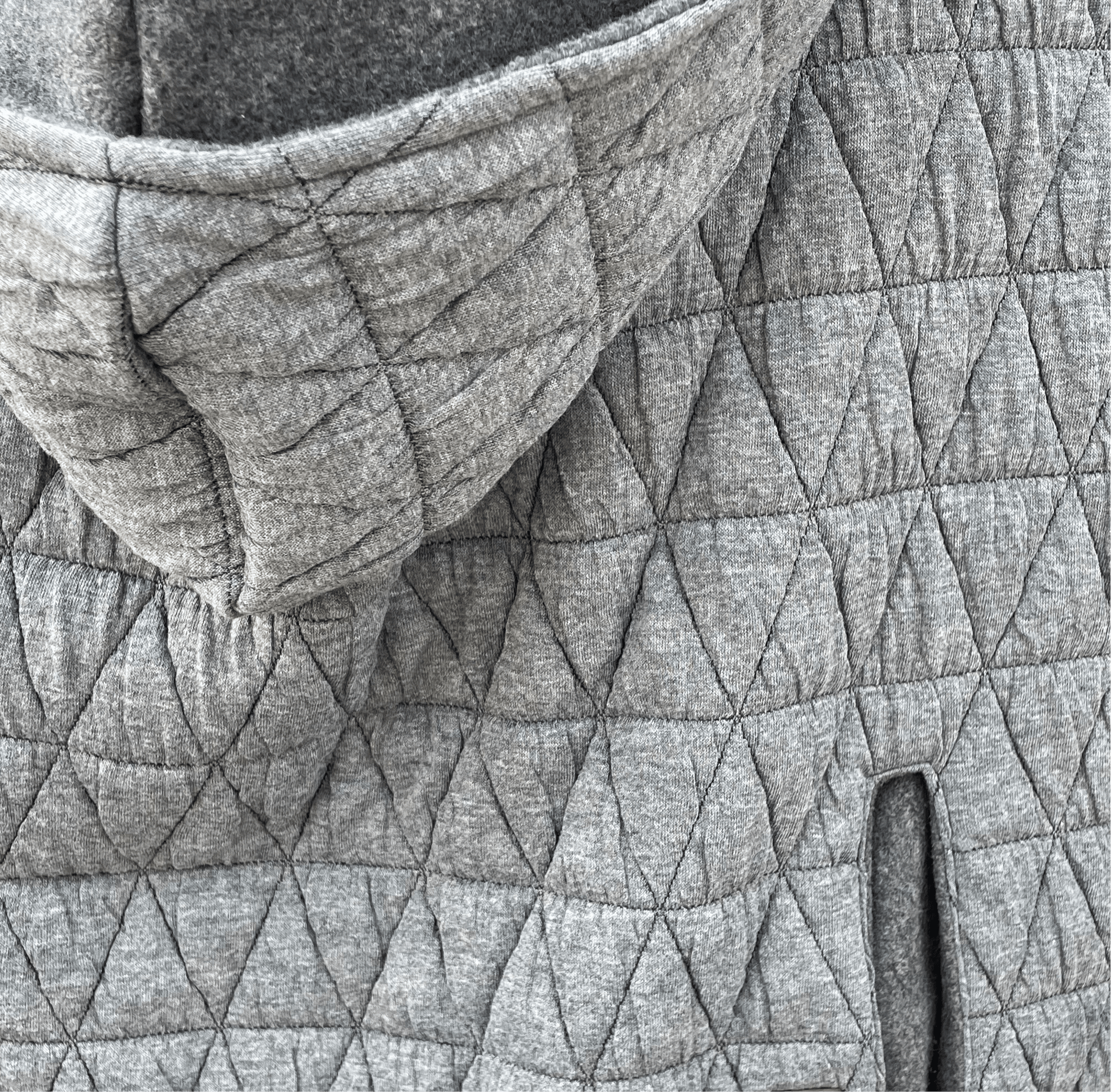 Gray Quilted Triangles - Sweater Knit Carrier Cover - Timber Stitches