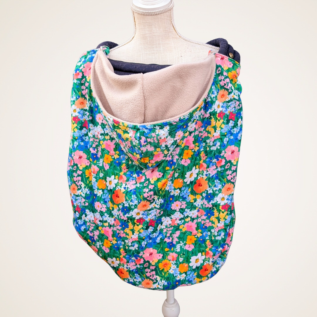 Green Floral - Basic Carrier Cover - Timber Stitches