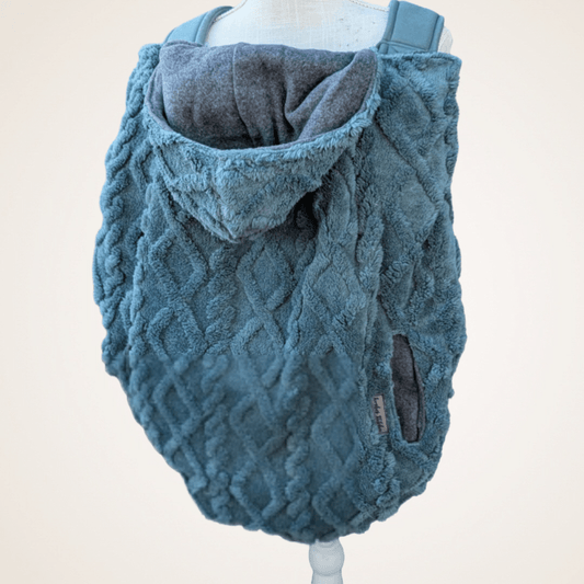 Green Fluffy Cable - Sweater Knit Carrier Cover - Timber Stitches