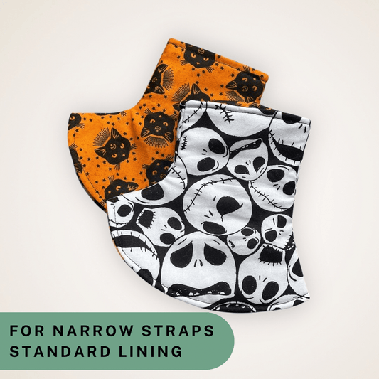 Halloween Jack and Cats - Narrow Strap Corner Covers with Standard Lining RTS - Timber Stitches