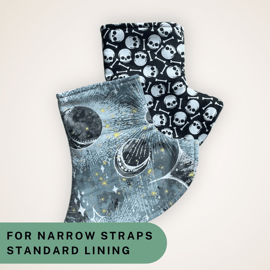 Halloween Moons and Bones - Narrow Strap Corner Covers with Standard Lining RTS - Timber Stitches