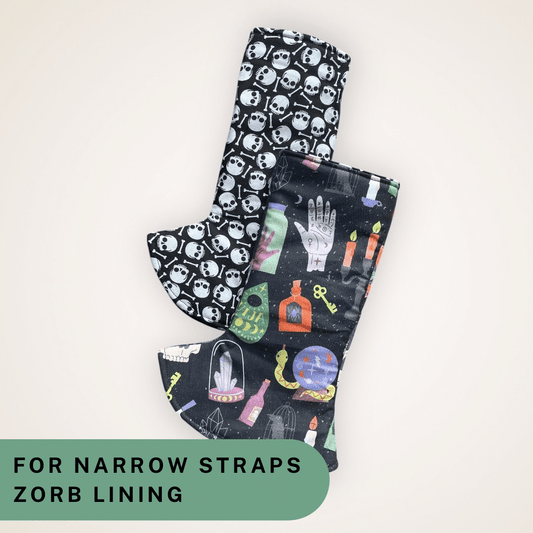 Halloween Spooky and Skulls - Narrow Strap Suck Pads with Zorb Lining RTS - Timber Stitches