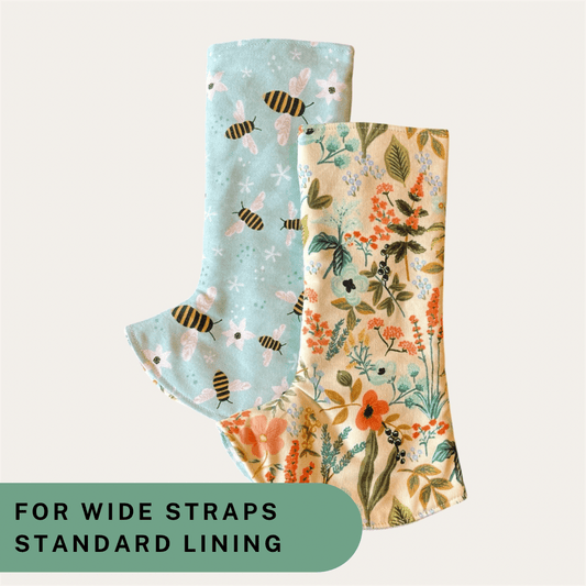 Herb Garden and Bees - Wide Strap Suck Pads with Standard Lining RTS - Timber Stitches