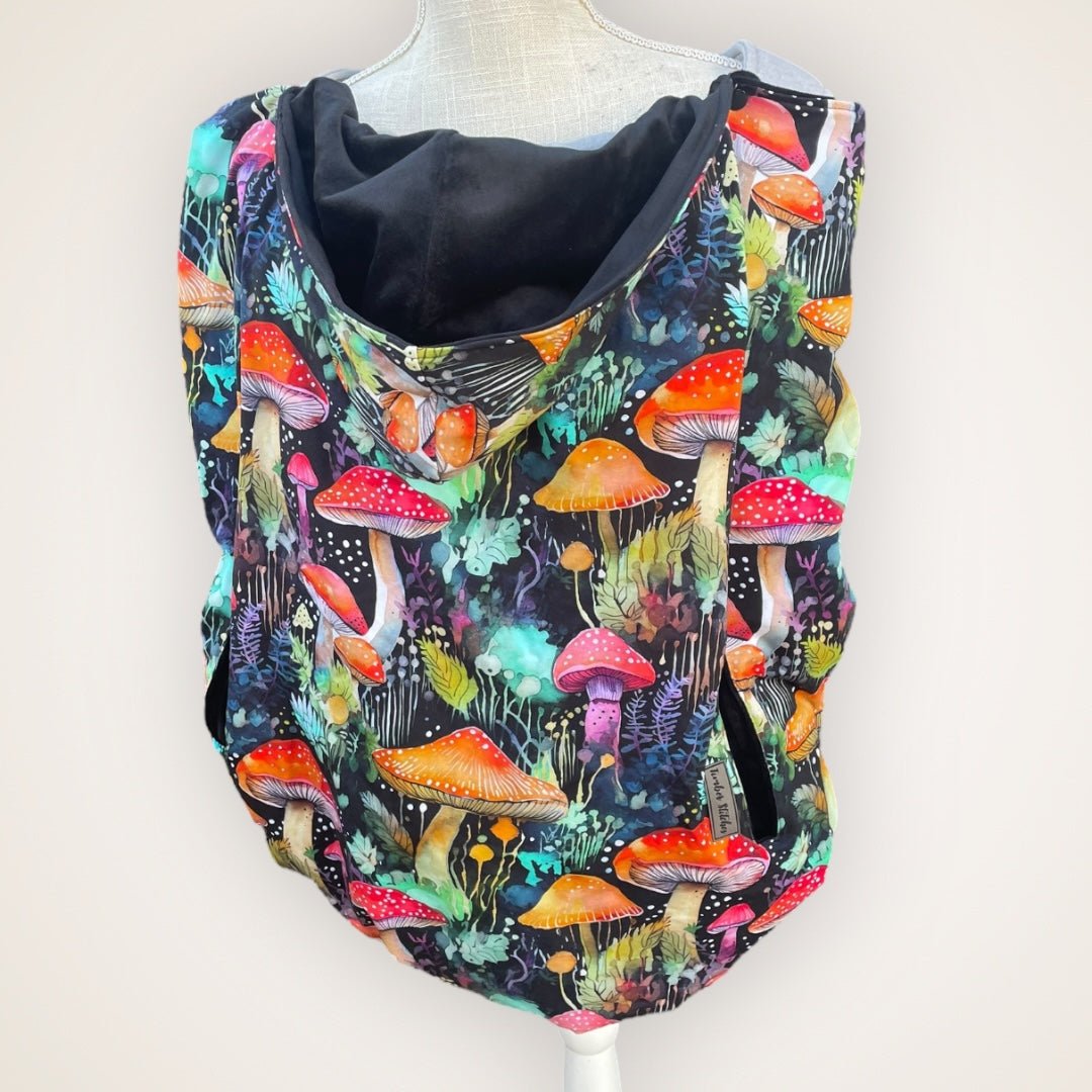 Inky Mushrooms - Luxe Carrier Cover - Timber Stitches