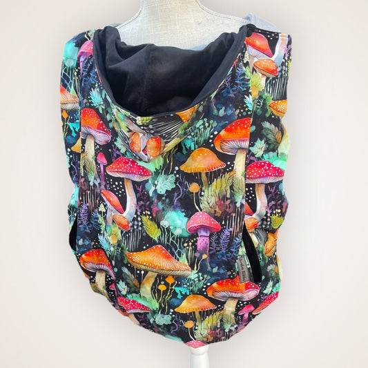 Inky Mushrooms - Luxe Carrier Cover - Timber Stitches