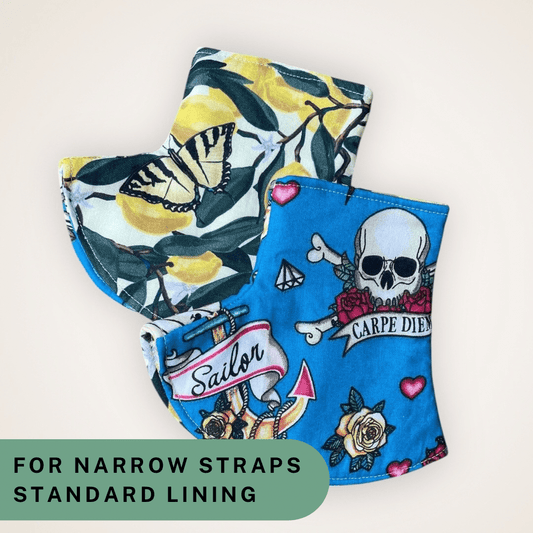 Lemon Grove and Tattoo - Narrow Strap Corner Covers with Standard Lining RTS - Timber Stitches