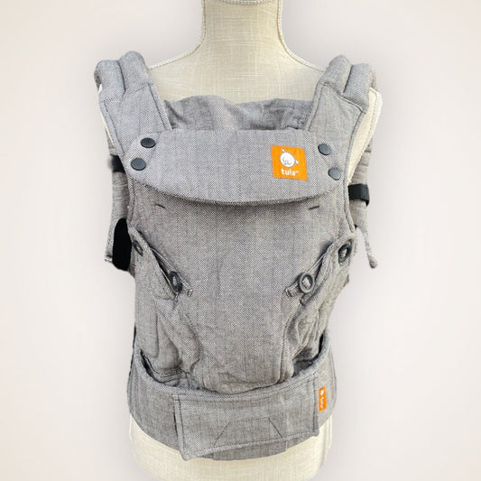 Linen Tula Explore in Ash - Baby Carrier for Rent - Timber Stitches