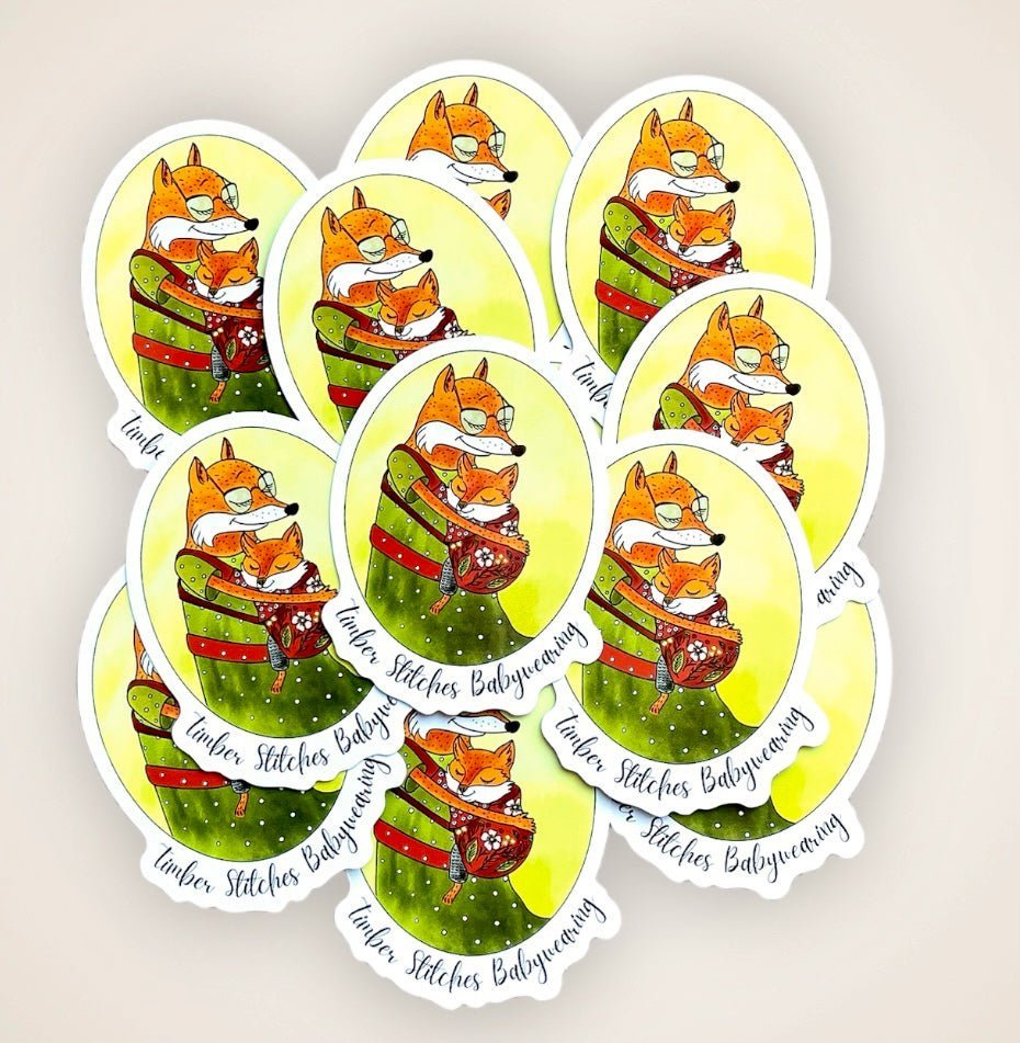 Mama Fox - Babywearing Sticker - Timber Stitches