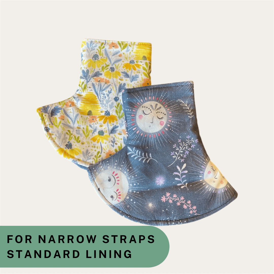 Moons and Beehive Floral - Narrow Strap Corner Covers with Standard Lining RTS - Timber Stitches