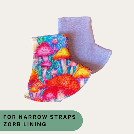 Mushrooms and Linen - Narrow Strap Corner Covers with Zorb Lining RTS - Timber Stitches