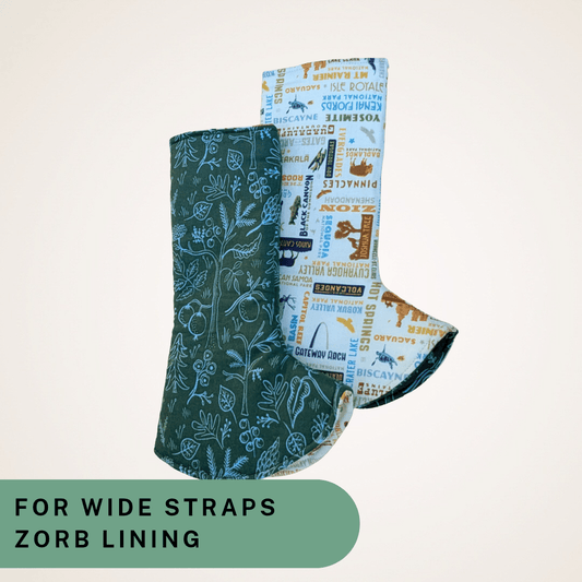 National Parks and Trees - Wide Strap Suck Pads with Zorb Lining RTS - Timber Stitches
