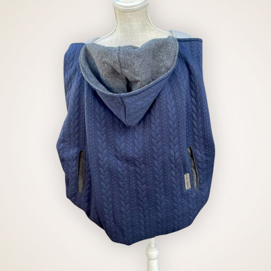 Navy Cable Knit - Sweater Knit Carrier Cover - Timber Stitches