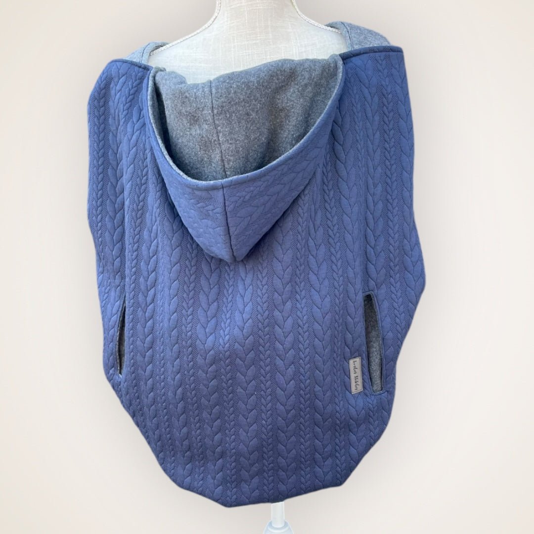 Navy Cable Knit - Sweater Knit Carrier Cover - Timber Stitches