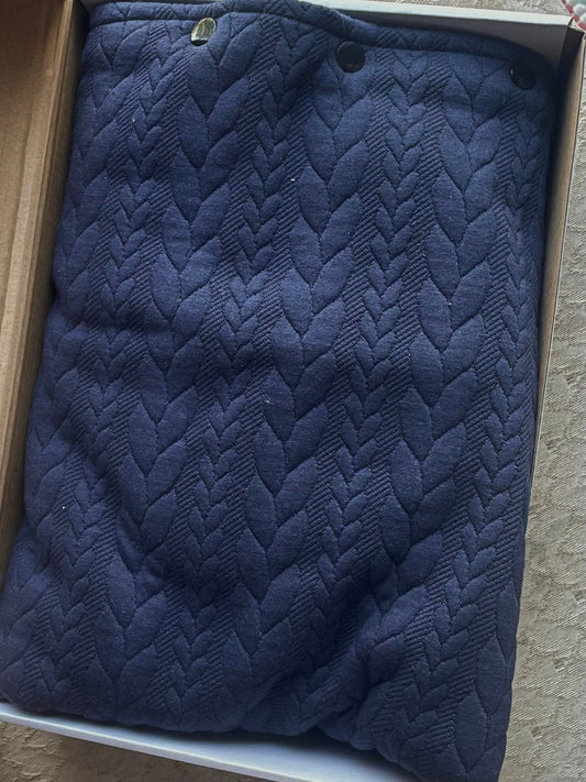 Navy Cable Knit - Sweater Knit Carrier Cover - Timber Stitches