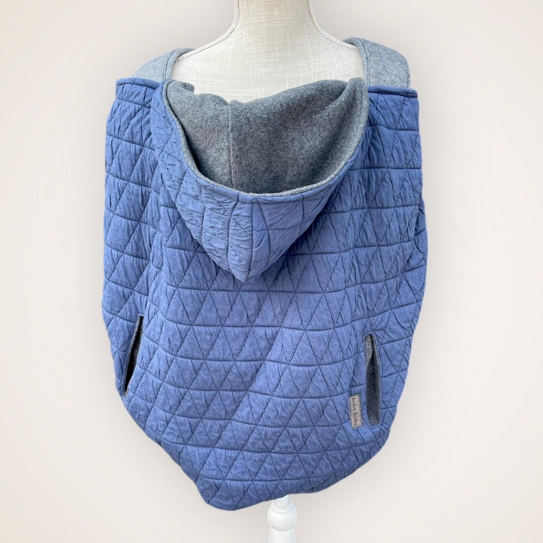 Navy Quilted Triangles - Sweater Knit Carrier Cover - Timber Stitches