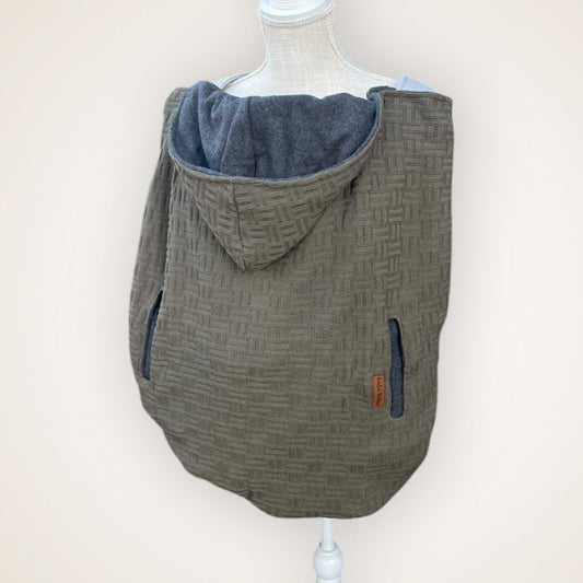 Olive Check Knitted - Sweater Knit Carrier Cover - Timber Stitches