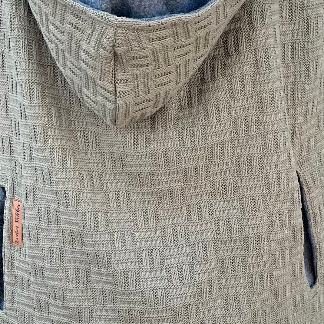 Olive Check Knitted - Sweater Knit Carrier Cover - Timber Stitches