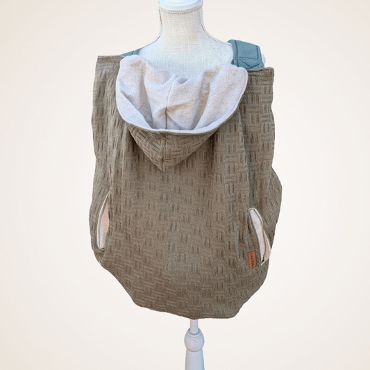 Olive Check Knitted - Sweater Knit Carrier Cover - Timber Stitches